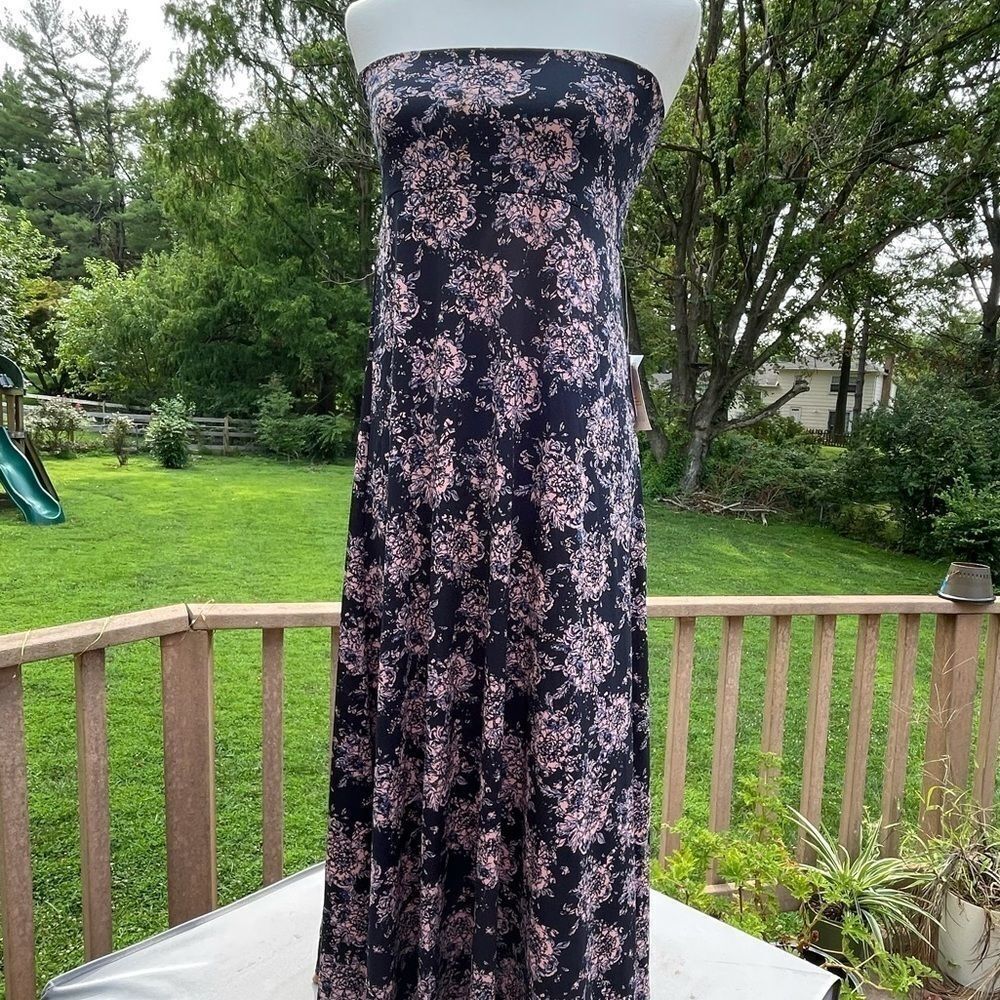 Black and pink floral Maxi